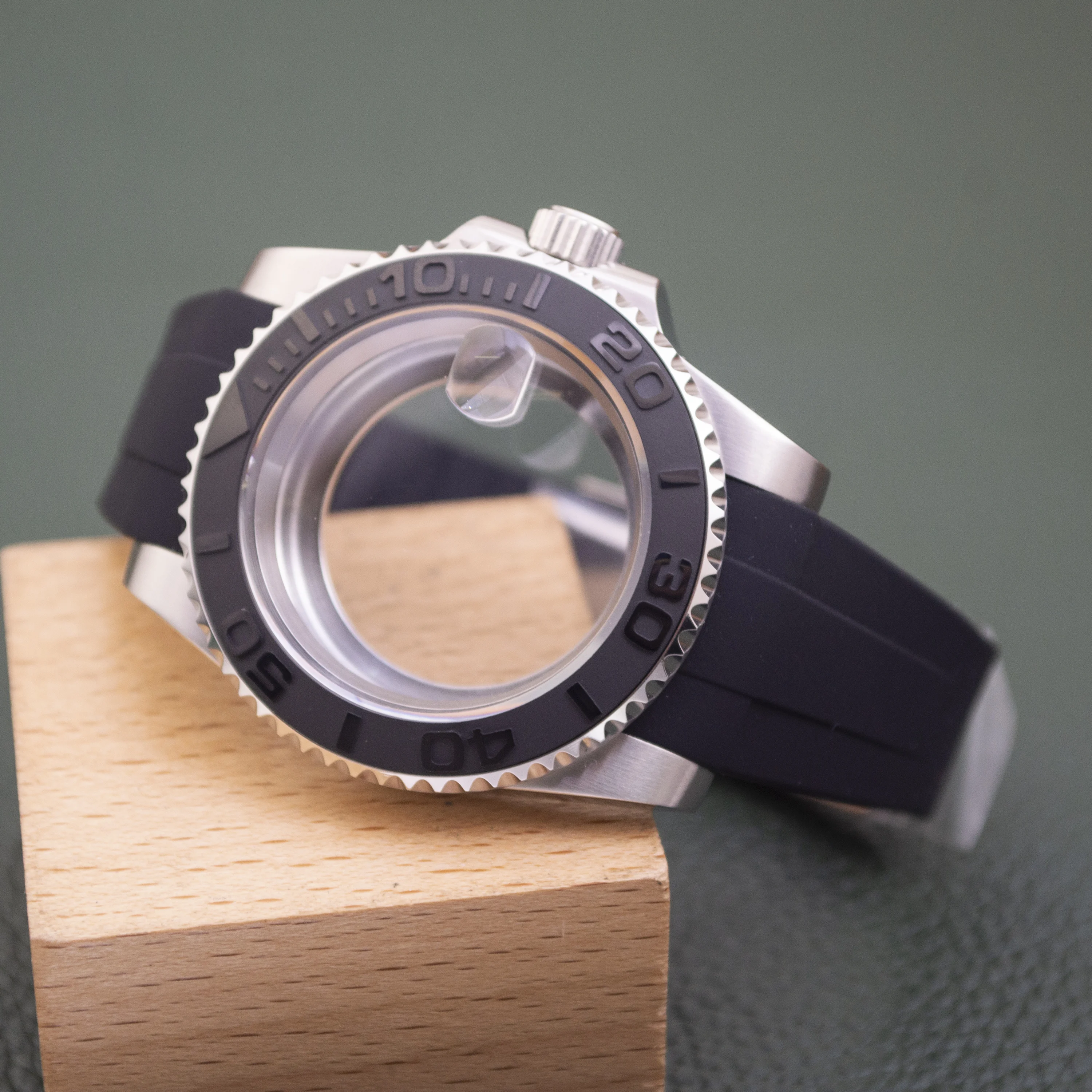 stainless-steel-watch-case-40mm-case-10atm-waterproof-case-rubber-strap-for-nh34-nh35-nh36-eta2824-movement-yacht-master-case