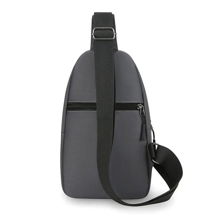 Men's Casual Large Capacity Nylon Chest Bag Waterproof Sports Riding Crossbody Bag Durable Simple Design Single Shoulder Back...