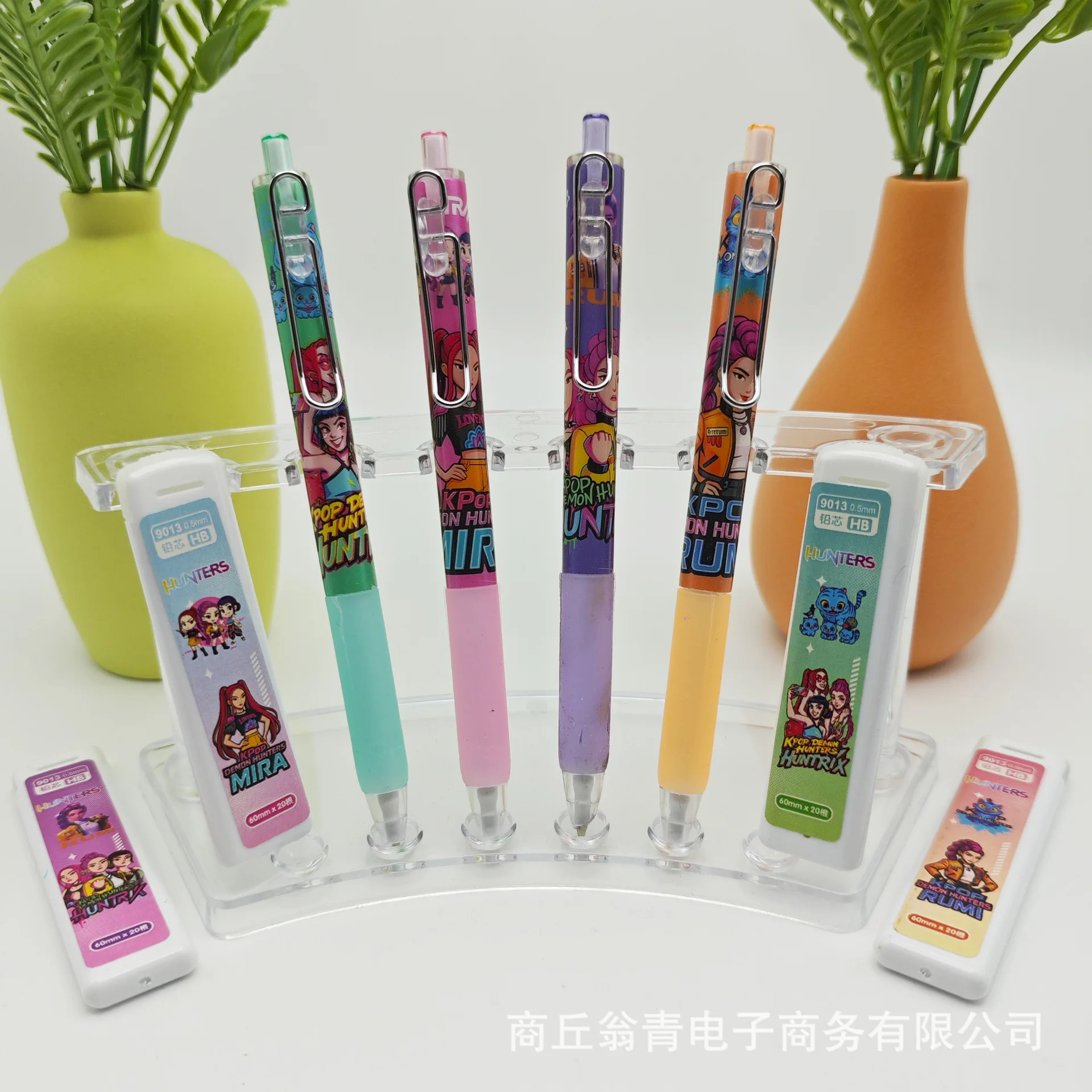 4pcs kpop demon hunter Pencil and eraser Set School Student Stationery Draw Wrirte Children for Gifts - Image 3