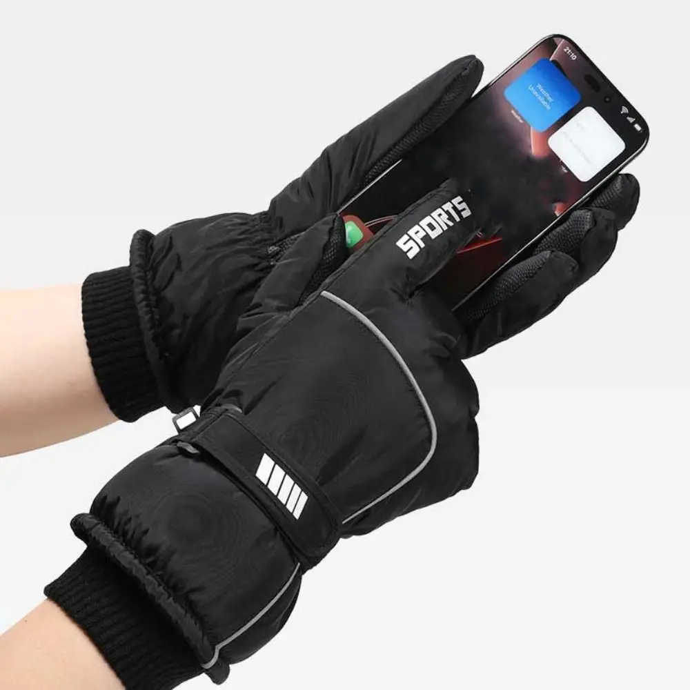 

New Oxford Winter Warm Gloves Touch Screen Pu Outdoor Ski Gloves Windproof Waterproof Cycling Warm Cotton Gloves Women