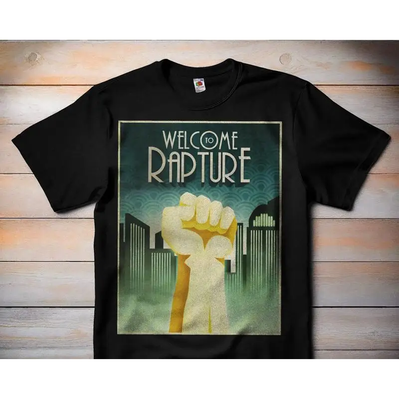 

Добро пожаловать в плакат Rapture Bioshock, классическая футболка с видеоиграми, ретро-геймер, игровой FPS