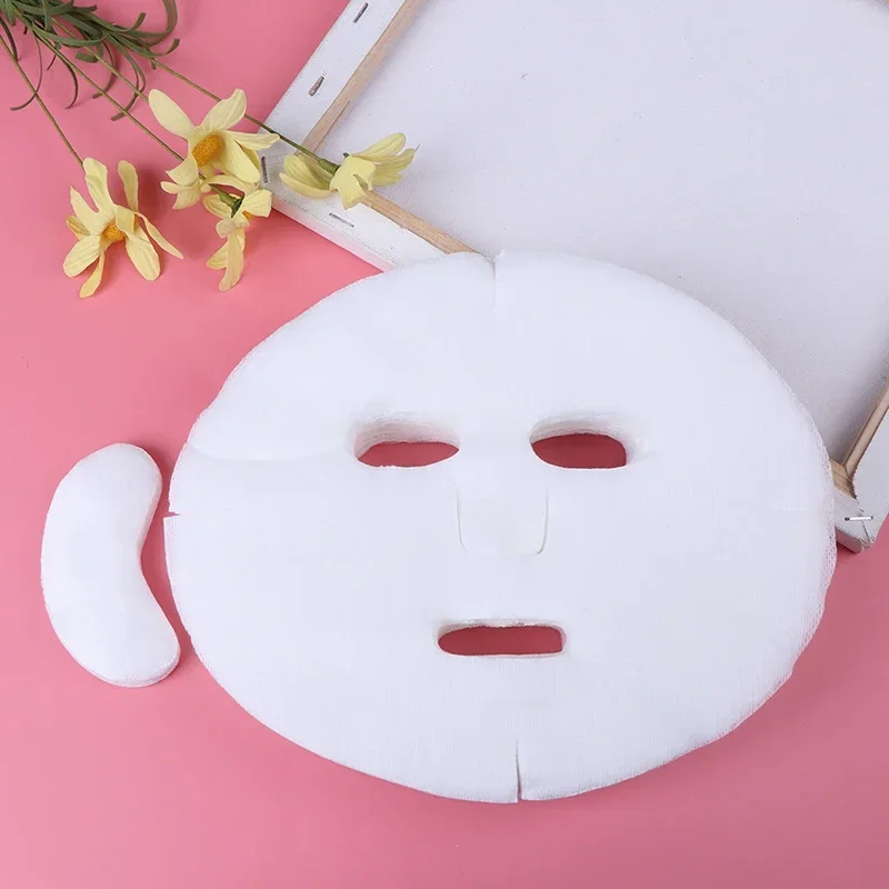 100pcs/lot Disposable Face Mask DIY Soft Non-toxic Pure Facemask Sheet Beauty Tools Breathable Cotton Face Mask Sheet Paper New