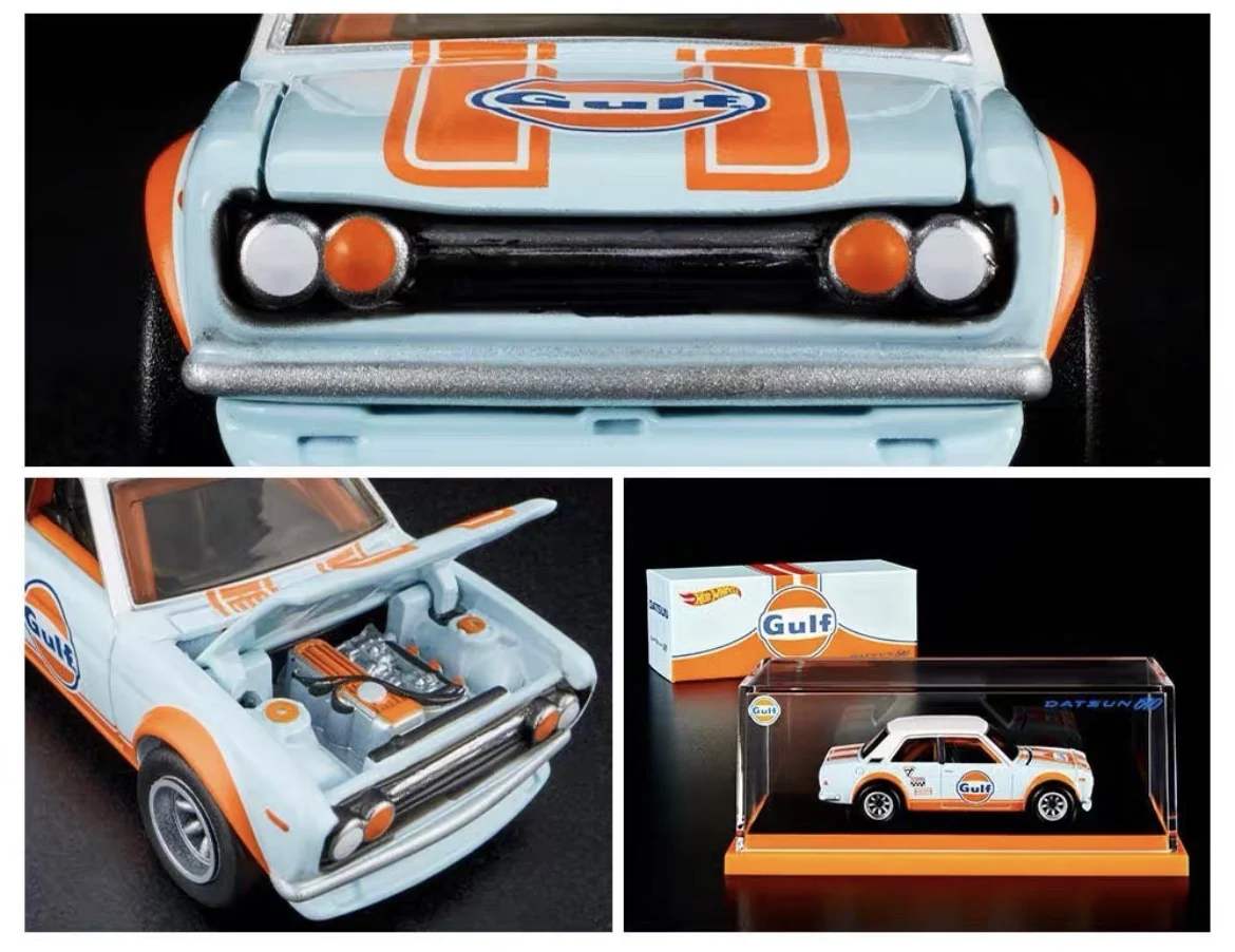 Hot Wheels Cars RLC Datsun 510 GULF OIL 1/64 Metal Die-cast Model Toy Vehicles