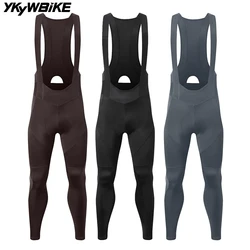 YKYWBIKE, pantalones largos con pechera para ciclismo para hombre, pantalones largos de ciclismo para primavera y otoño, pantalones con pechera para bicicleta de carretera, medias con pechera, pantalones con pechera para ciclismo