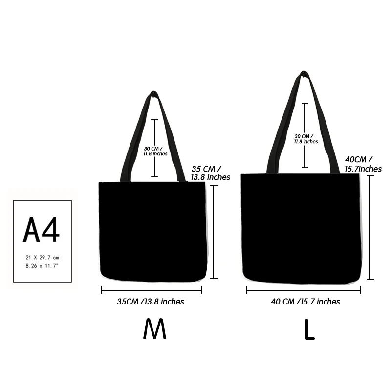 Personal Custom Bags Women Tote Handbag Linen Fabric Canvas Bag With Print Logo Pictures Shopping Bags DIY Black Shoulder Bags