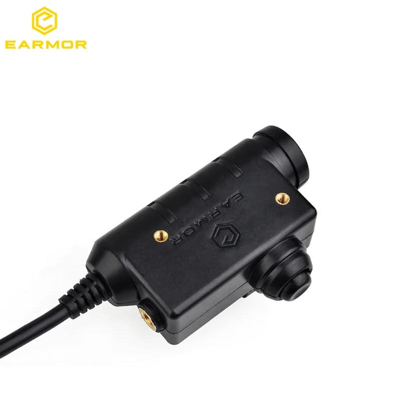 OPSMEN Earmor Military M51 PTT Tactical Push To Talk For M32/M32H Headset For Kenwood/ICOM Radio Softair Headphone Adapter