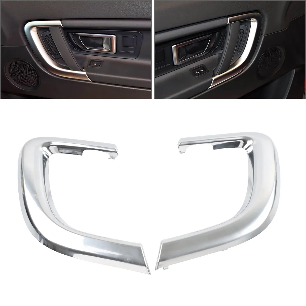 1Pc Chrome Auto Interior Door Panel Handle Trim Cover ABS Plastic For Land Rover Discovery Sport 2015-2019 LR078977 LR078978