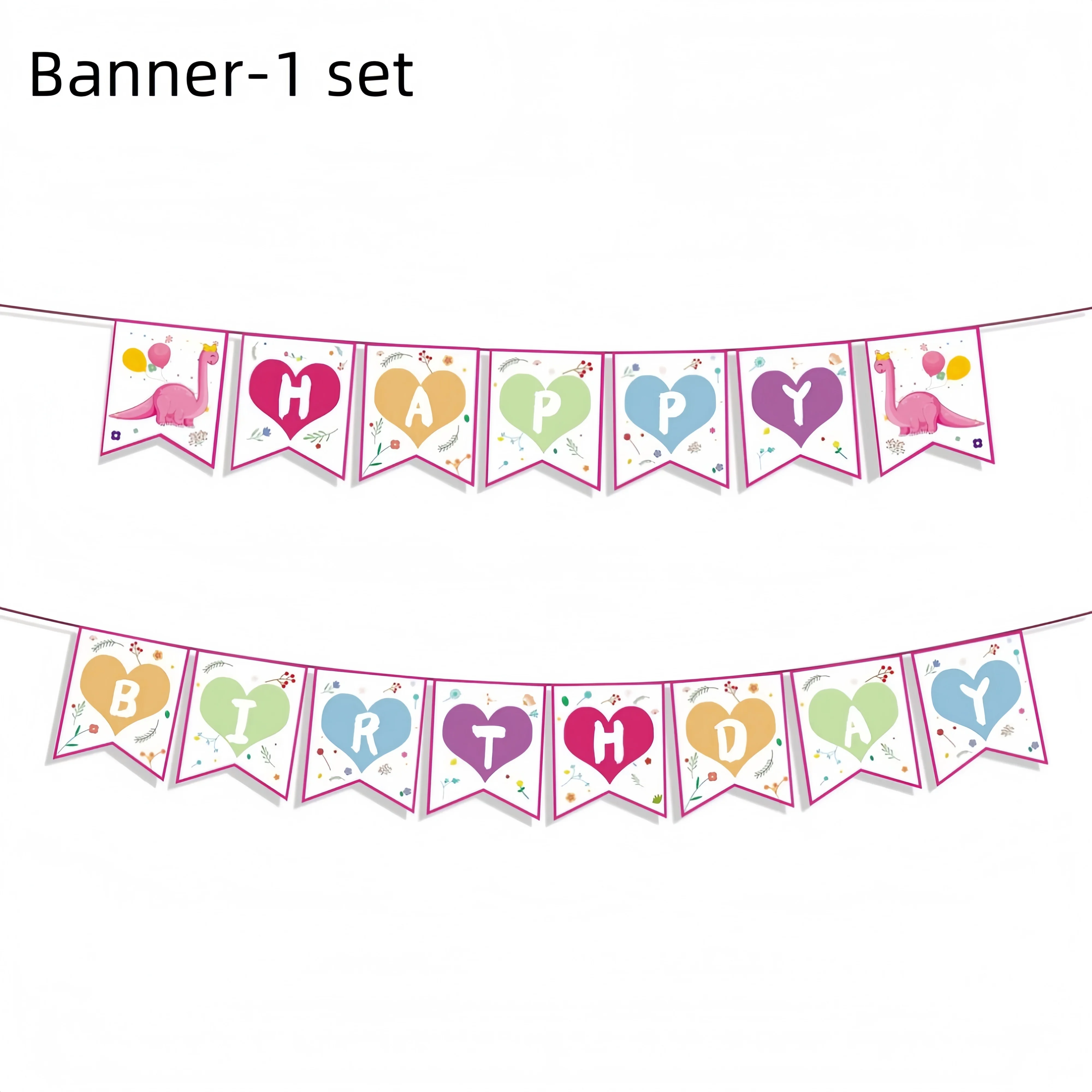 Rosa Dinosaurier Geburtstagsparty Dekorationen Geschirr Tasse Teller Serviette 3D Dinosaurier Ballon für Babyparty Zubehör Gastgeschenke – Detail 9