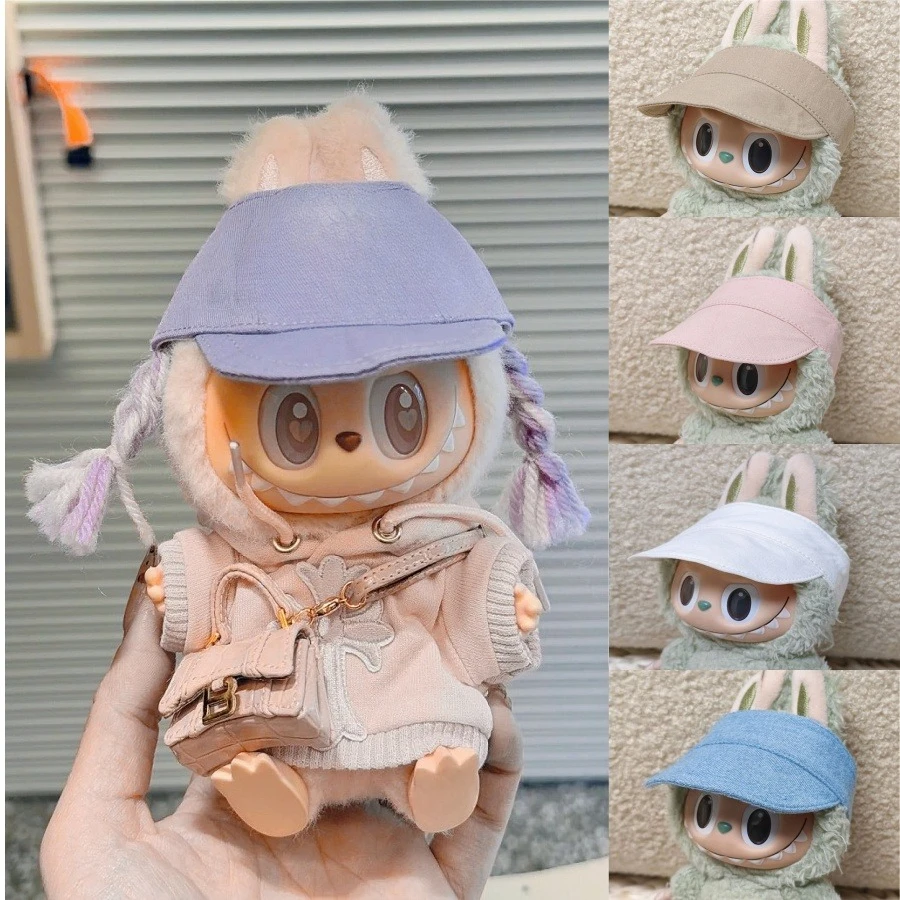 Solid Color Cap for Labubu Doll Fashion Cap Outfit Accessories for BJD Blythe Dolls Cute Hat