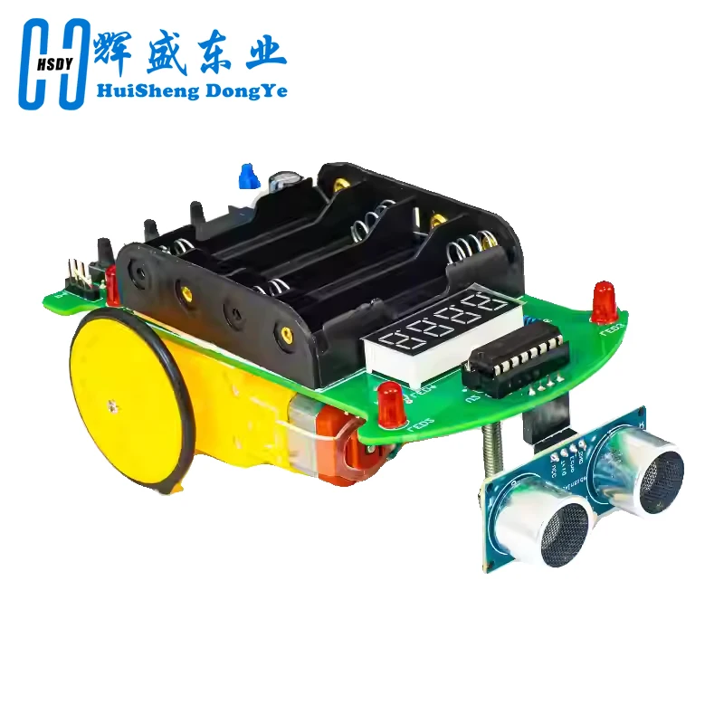 لتقوم بها بنفسك بالموجات فوق الصوتية تتراوح تجنب العوائق طقم إلكتروني للسيارة شاشة LED برمجة ممارسة لحام السيارة الذكية لتقوم بها بنفسك عدة