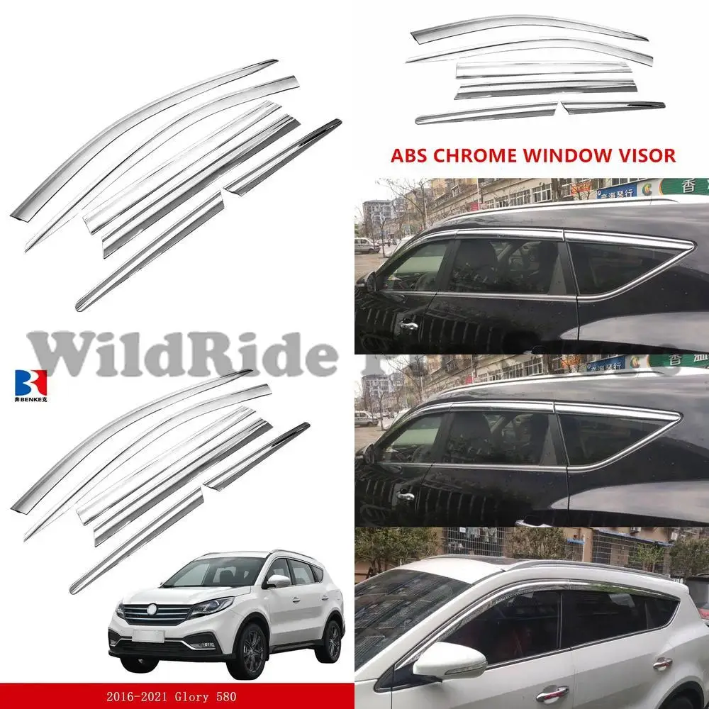 

1 set 2016 2021 Dongfeng Sokon H Glory 580 ABS Chrome Windshield Rain Sun Shade Automotive Accessories Window Visor