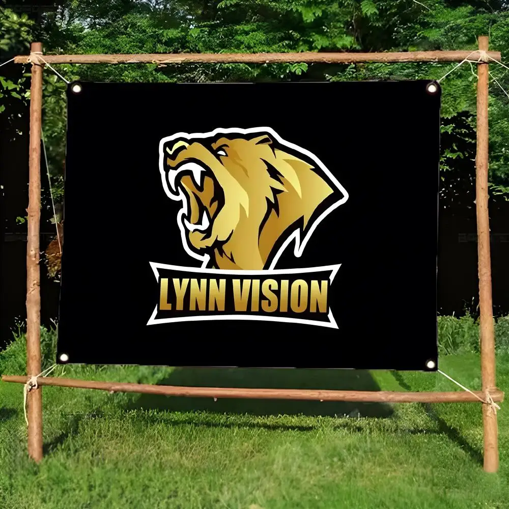 esports club L-Lynn Vision Flags Daily four ring borderless design indoor outdoor decor easy hang install