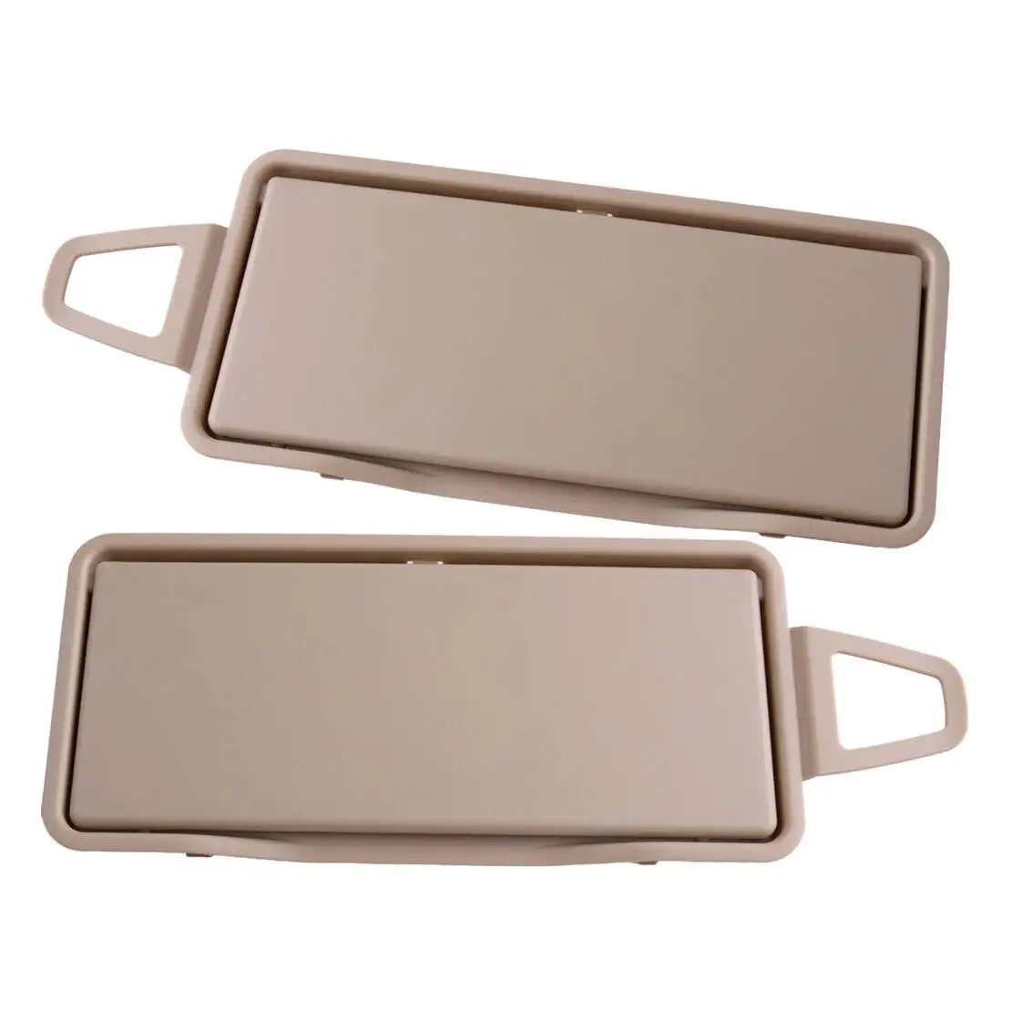 1 Pair Beige Car Left Right Side Sun Visor Shade Makeup Mirror Frame Cover Fit for Mercedes Benz W212 E W218 CLS Class