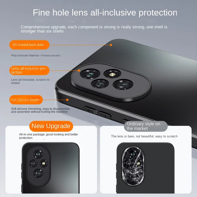 For Huawei Honor 200 Pro 200 100 Pro 100 Matte Feel Lens All-Inclusive Anti-Slip and Anti-Shock Case