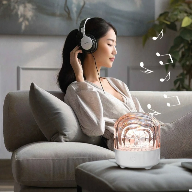 Water Ripple Starry Sky Light Projector Bedroom Aurora Atmosphere Lamp Bluetooth Dimmable Gift