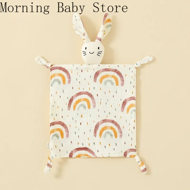 Cartoon Printing Soothing Towel Baby Blanket Cotton Gauze Baby Infant Sleeping Doll Saliva Towel Toddler Toys Babies Items