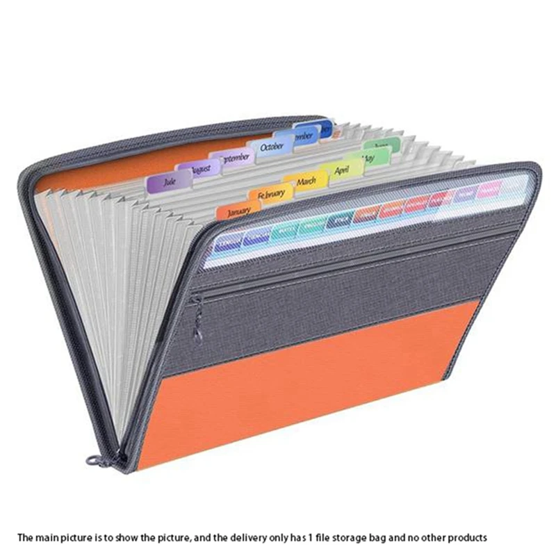 1 PCS 13 Compartments File Folder Organizer Travel Paper Organizer , Fit A4 Paper, Banknote, Document Receipt D