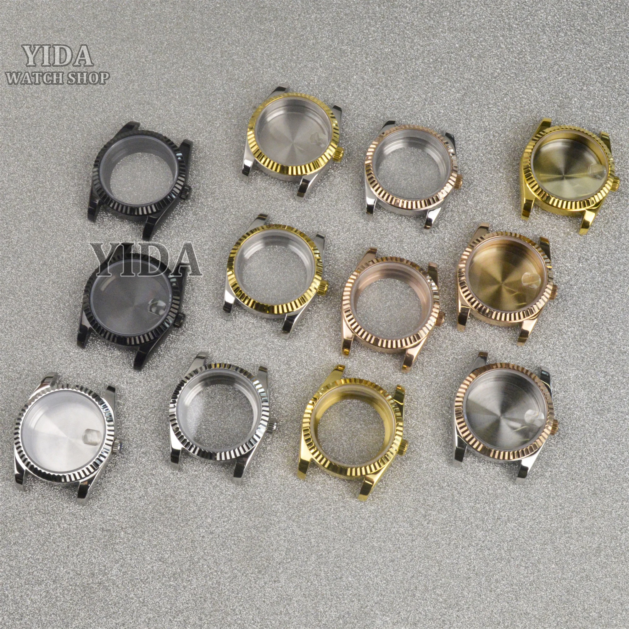 Корпус NH35 36 мм/39 мм, корпус для часов, нержавеющая сталь, сапфировое стекло, водонепроницаемый корпус 10 АТМ для Datejust NH35 NH36, аксессуары для механизмов