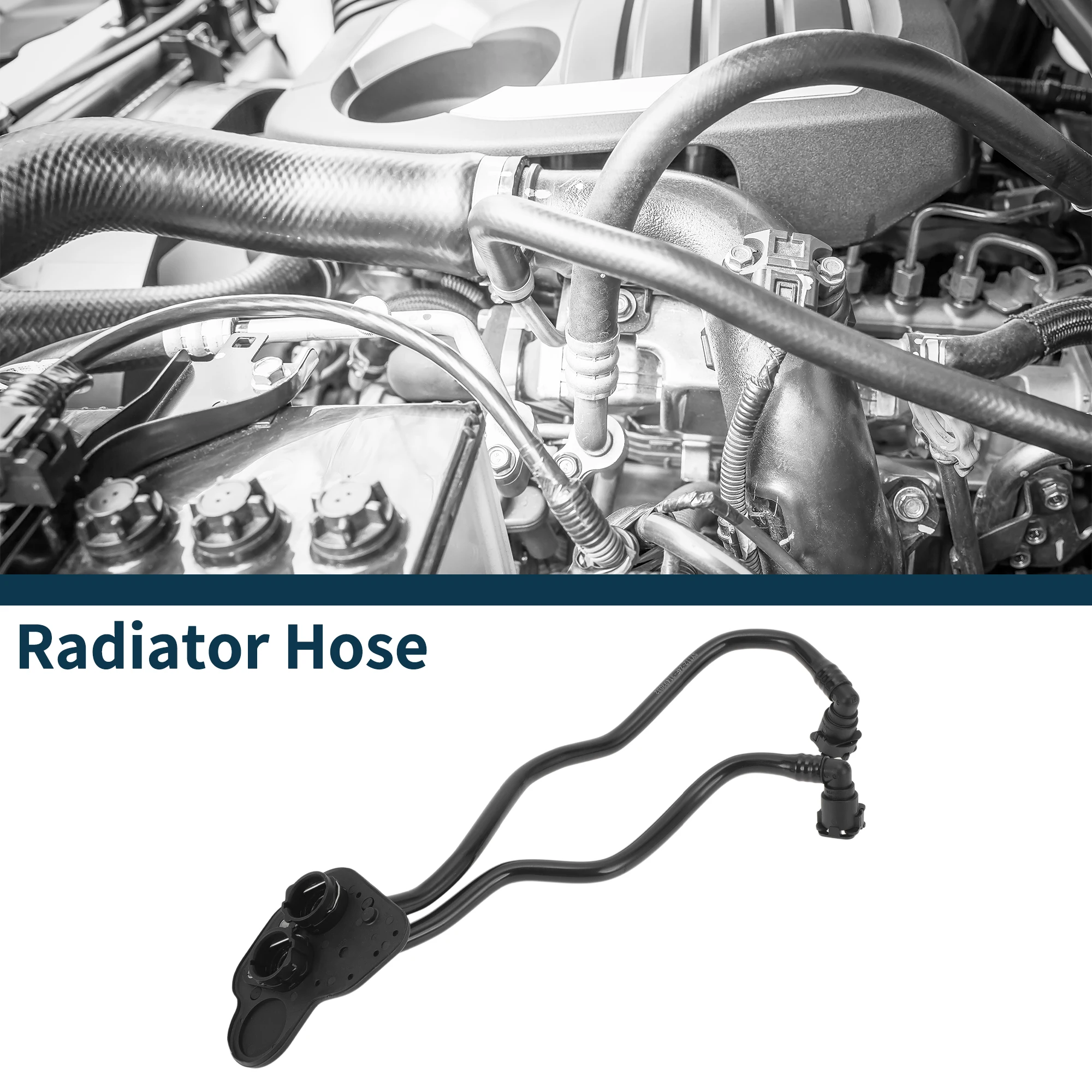 

UXCELL Шланг радиатора Шланг нагревателя No 31493032 для Volvo XC90 2016-2025 Черная резина 1 шт. Труба охлаждающей жидкости Хорошая герметизация