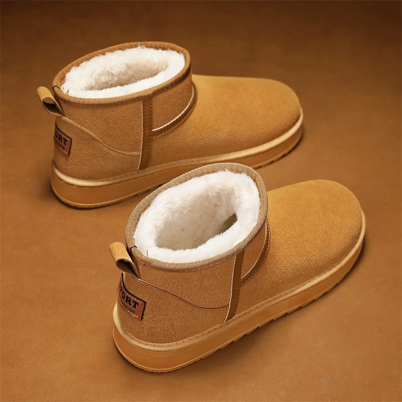 Sepatu bot salju luar ruangan pria, sepatu berbahan katun tebal berkualitas tinggi, sepatu tinggi, sepatu pria, sepatu katun, sepatu bot salju, musim dingin