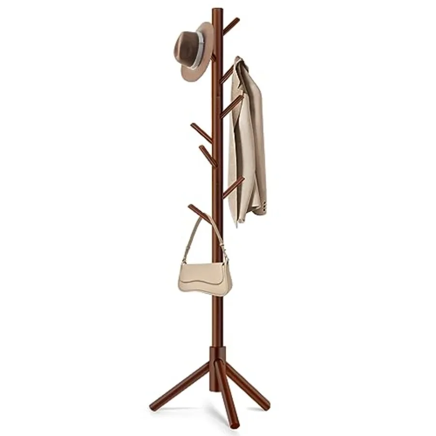 

Coat Rack Freestanding Coat Rack with 8 Hooks and 3 Adjustable Size Tree Coat Racks for Bedroom Hallway Entrance Office for Hat