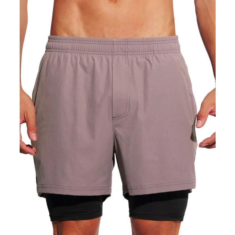 

Quality Cross-border 2026 new seaside double-layer beach pants quick-drying loose swimming trunks B4692
