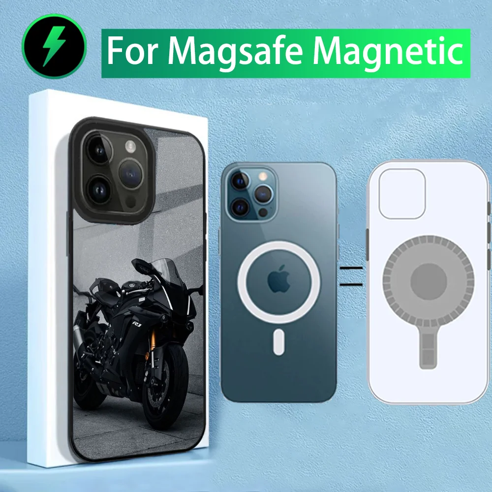 Sport Cool Motorrad Phone Case For iPhone 16,15,14,13,12,11,Plus,Pro,Max Mini Y-Yamahaes-S Magsafe Magnetic Wireless Charging