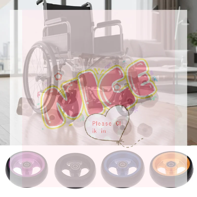 【BA】1Pcs Wheelchair Front Caster Wheels 4 Inch Replacement Rollers With Bearings Universal Fit For Manual Wheelchairs
