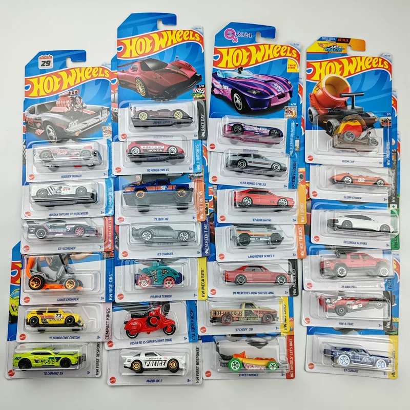 2024 D CASE Hot Wheels Cars 87 AUDI QUATTRO PAGANI ZONDA R HONDA CIVIC EG 1/64 Metal Die-cast Model Collection Toy Vehicles