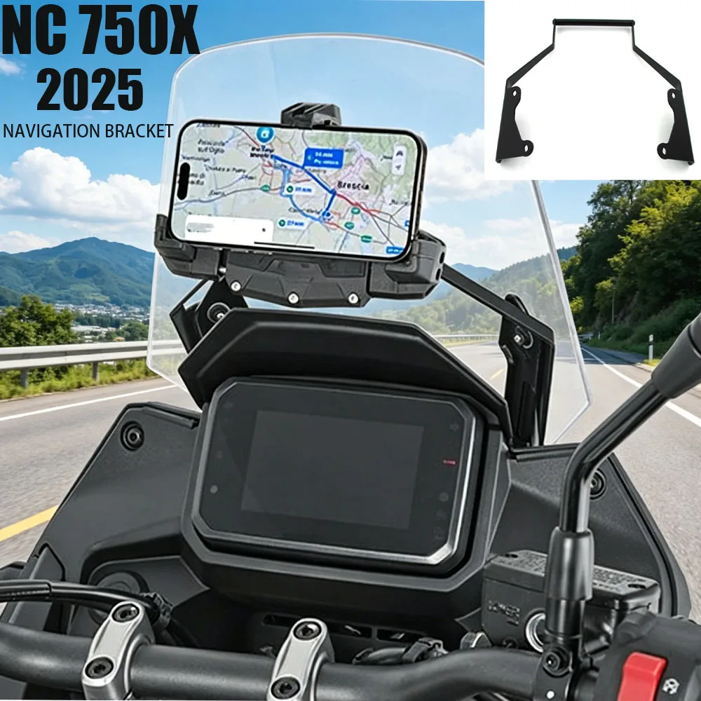 Gps Smart Phone Navigation Mount Mounting Bracket Adapter Holder For Honda Nc750X Nc 750X 2025 New Motorcycle Accessories