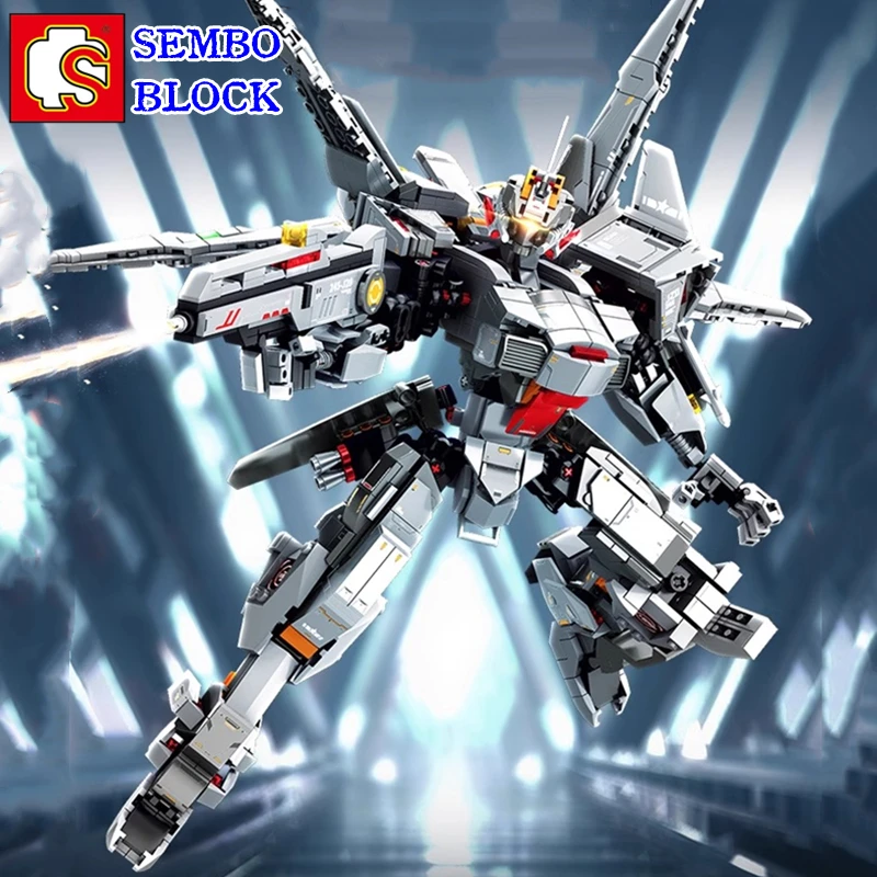 SEMBO Chengdu J-20 building block Chinese fighter jet model transforming robot assembly figure children's toy birthday gift