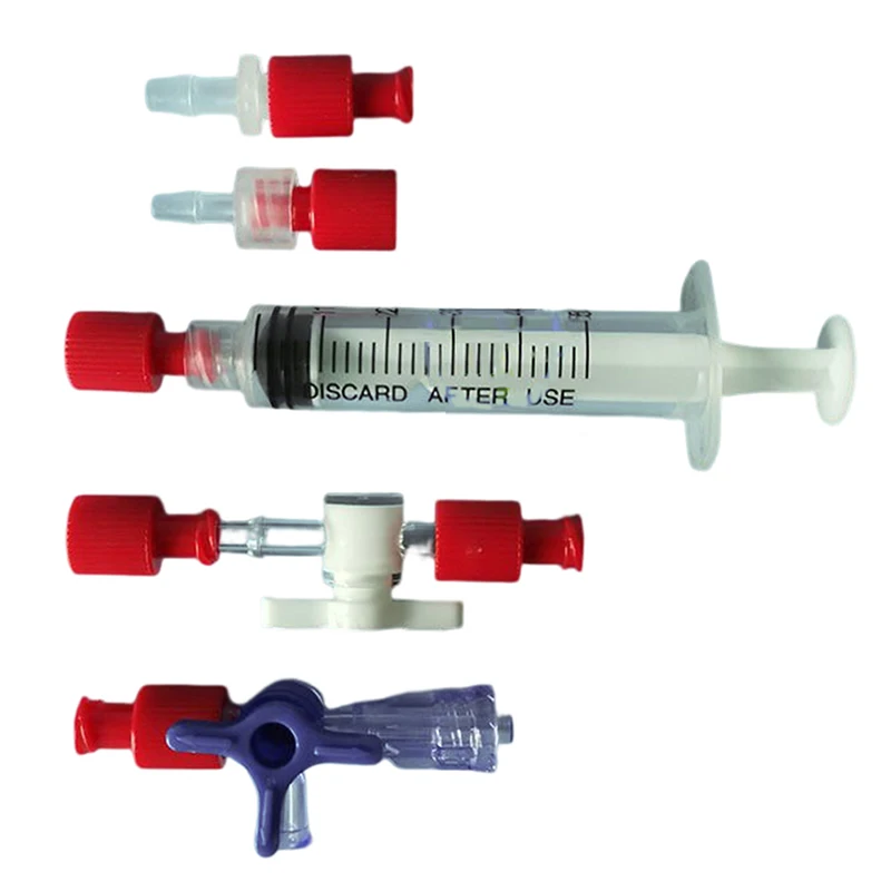 Chiusura Luer Lock maschio/femmina con tappo combinato da 5 pezzi, confezione singola Sterile, realizzata in ABS