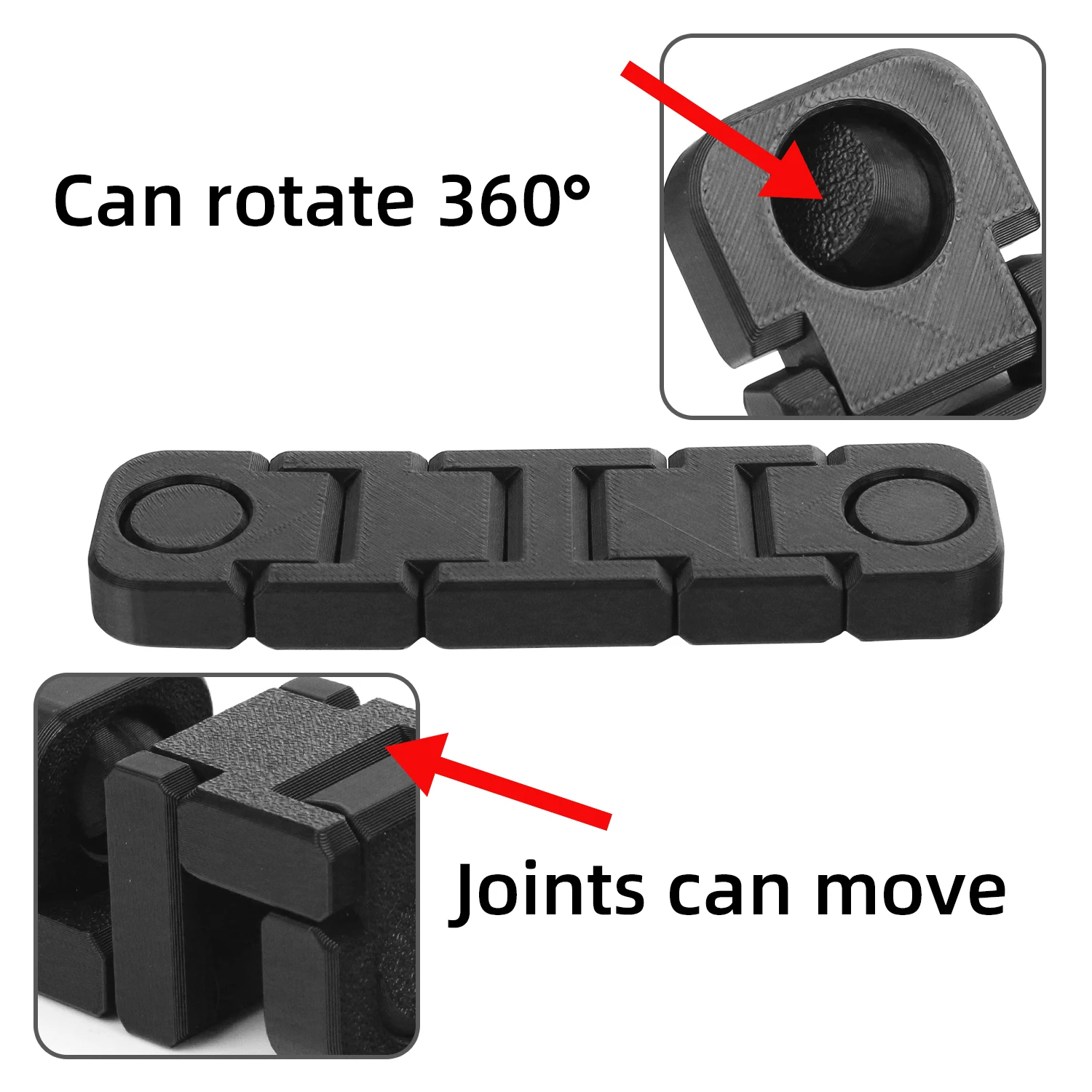 3D printed long strip decompression toy, the whole can move freely, sensitive and easy to play with