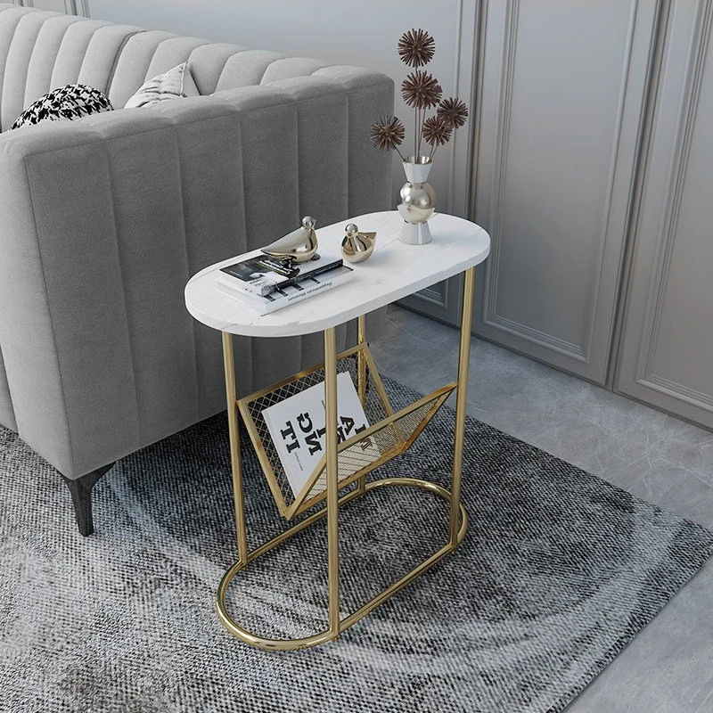 Simple Nordic Light Luxury Coffee Table Sofa Corner Table Bedside Bedroom Marble Small Table Side Table Furniture mesas de café