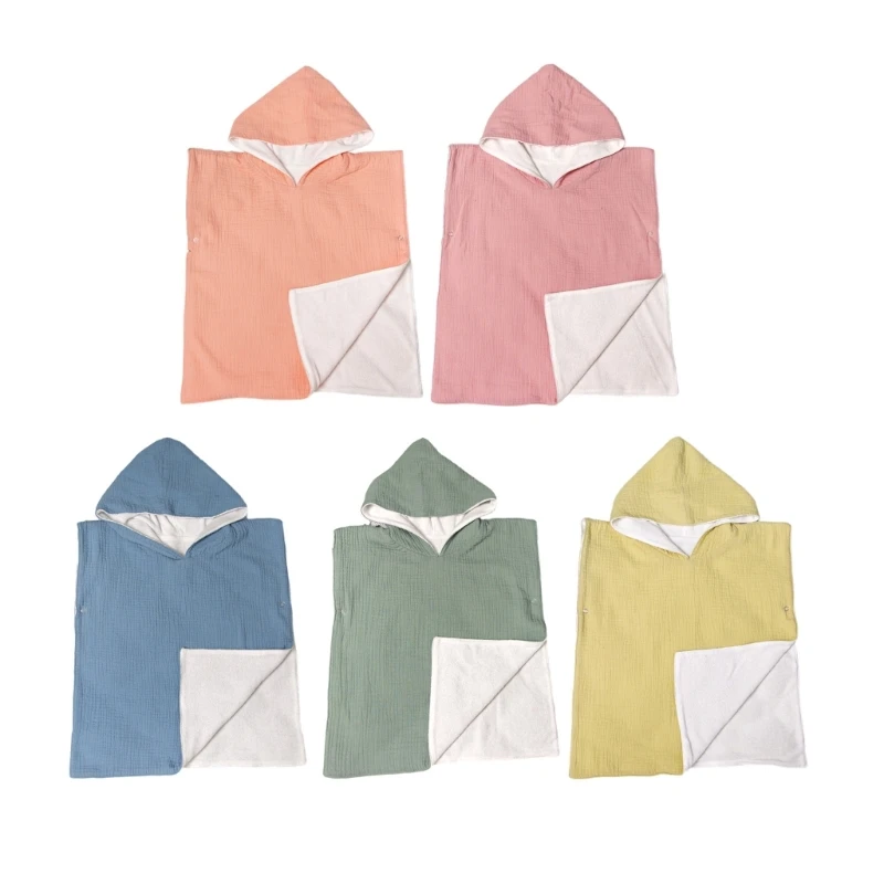 

Soft & Absorbent Kids Hooded Towel Soft Baby Washcloth with Hood Lightweight Absorbent Perfect for Bathing & Outdoor Fun