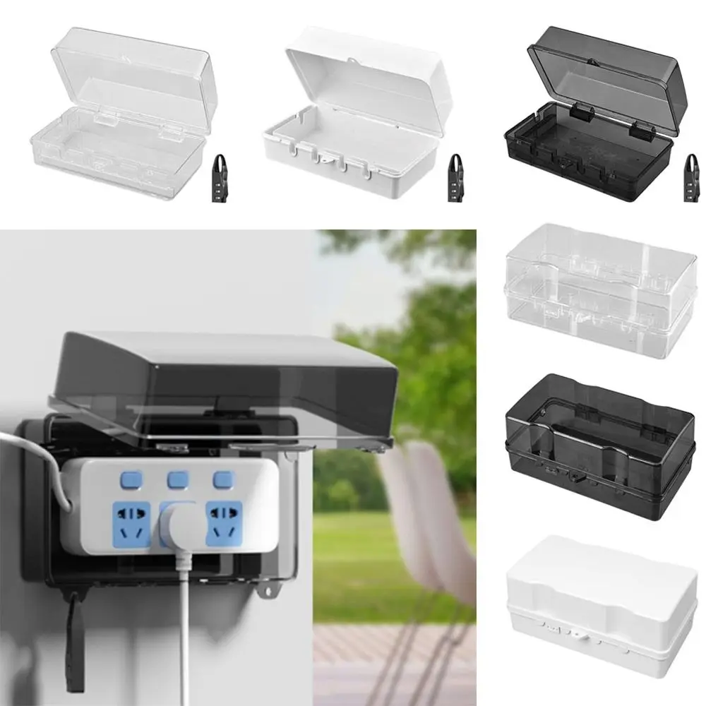 

Portable Plastic Plug Box Anti-theft Waterproof Cable Management Box Weatherproof Protect Outlet Extension Lead Cover Outdoor