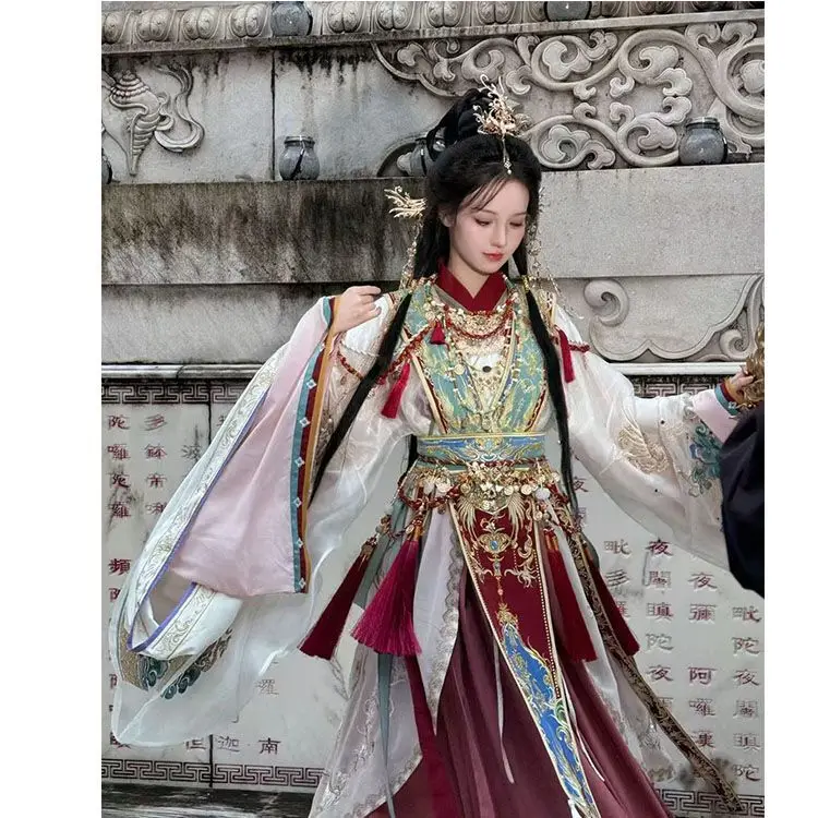 

Little Fairy Hanfu Accessories Hanfu Waist Chain Necklace Accessories Set Same Style Versatile Hanfu Accessories