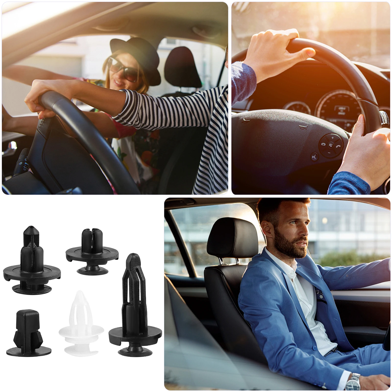 

100Pcs Trim Body Clip Rivet Fastener Set Car Push Pin Bumper Fixing Engine Cover Retainer Trim Body Clip Car Push Pin