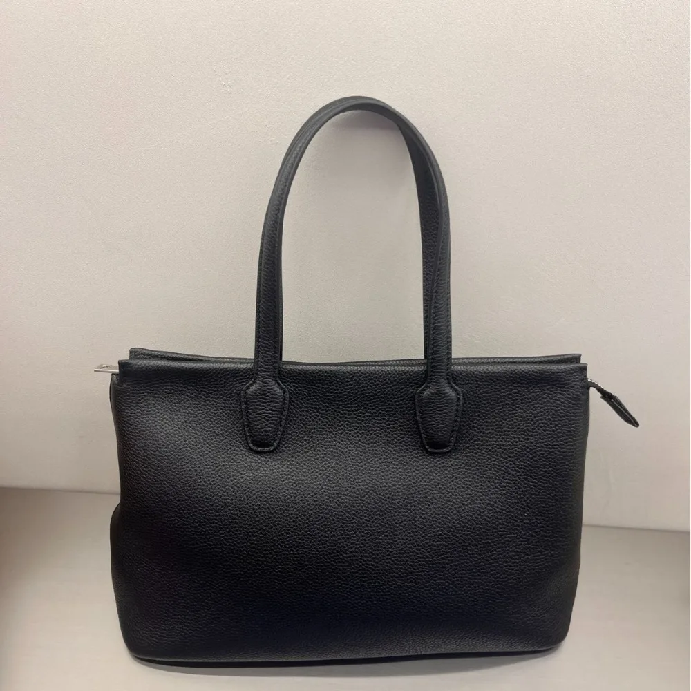New First-layer Cowhide Women's Bag Professional Hand-held Briefcase Commuter Unique Texture Fashionable Simplicity Casual