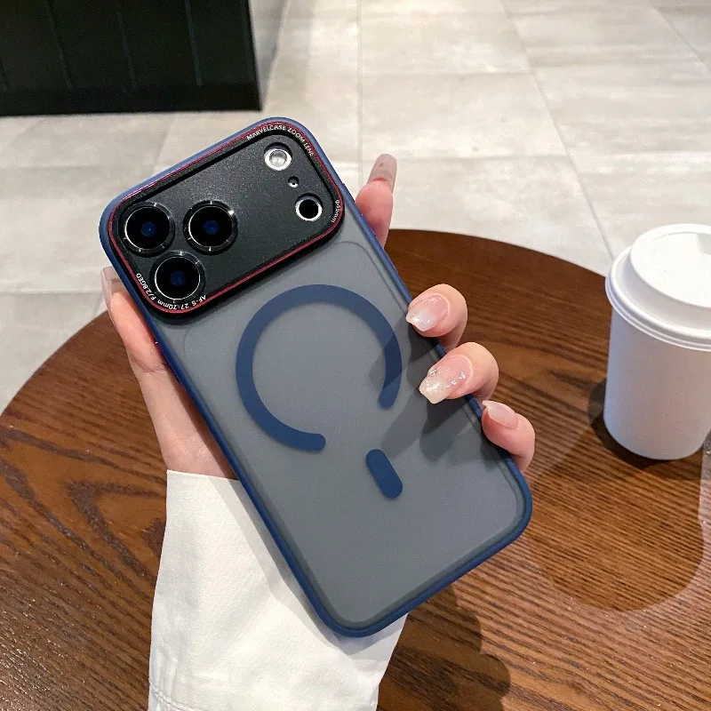 Luxury Semi-Transparent Skin-Feel Matte For Magsafe Phone Case For iPhone18 Pro Max17 16 15 14 13 Wireless Charging Simple Cover