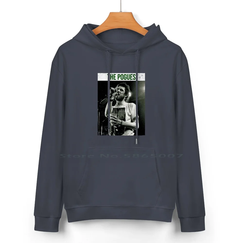 Irish Folk 80s Pure Cotton Hoodie Sweater 24 Colors Dublin Ireland Shane Macgowan Flogging Molly Irish Pub Song Beer 4 Leaf