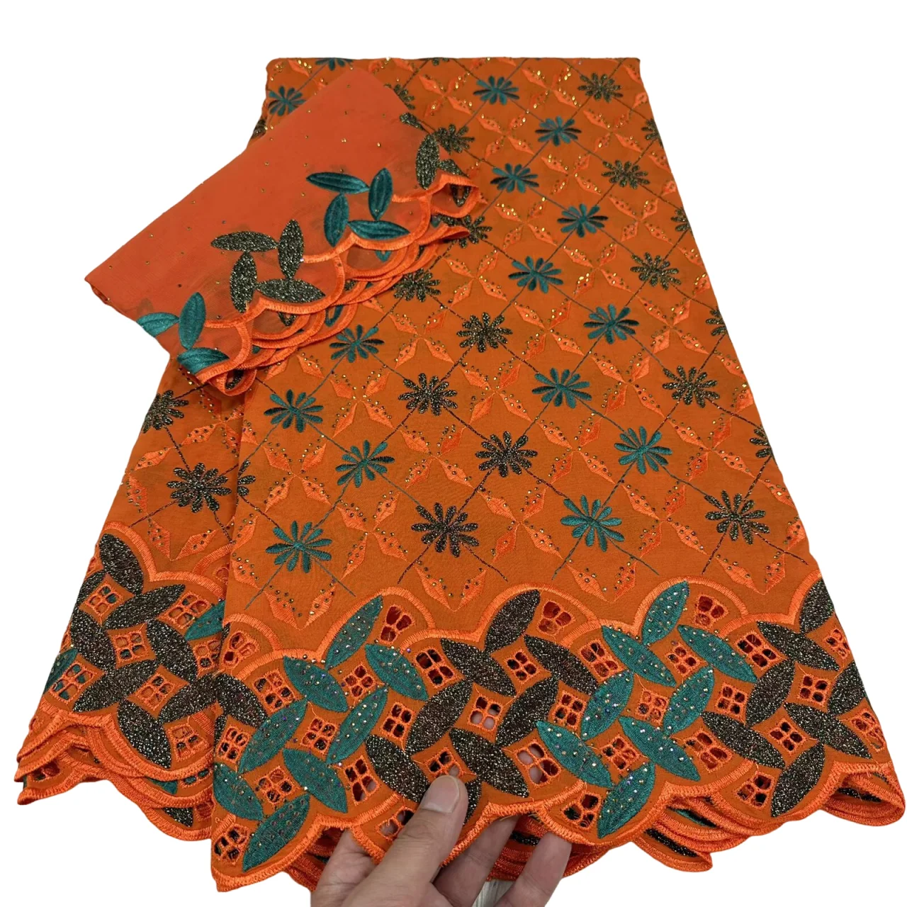 

Новинка 5 + 2 ярда/комплект, высокое качество, ажурная африканская швейцарская вуаль, кружево для свадьбы, 100% хлопок, ткань с вышивкой, нигерийский швейный халат