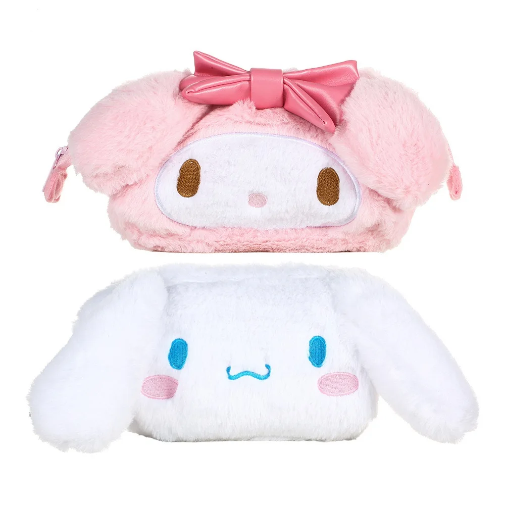 Sanrio Cinnamoroll Anime Kuromi Melody borse portaoggetti per cosmetici astuccio per matite cartone animato carino borsa per il trucco giocattoli di