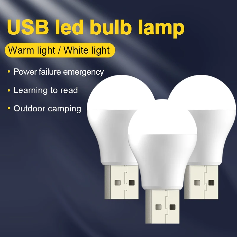 Mini USB Plug Lamp  USB Powered Night Light Super Bright Portable Eye Protection Book Light USB Plug in Light Small Round Light