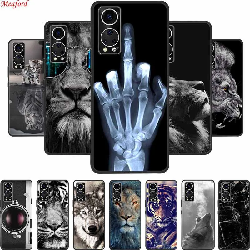 For ZTE Axon 30 Phone Case Cover Cool Wolf Lion Tiger Black Silicone Soft Funda For ZTE Axon 30 Back Cover Case Axon30 5G Coque