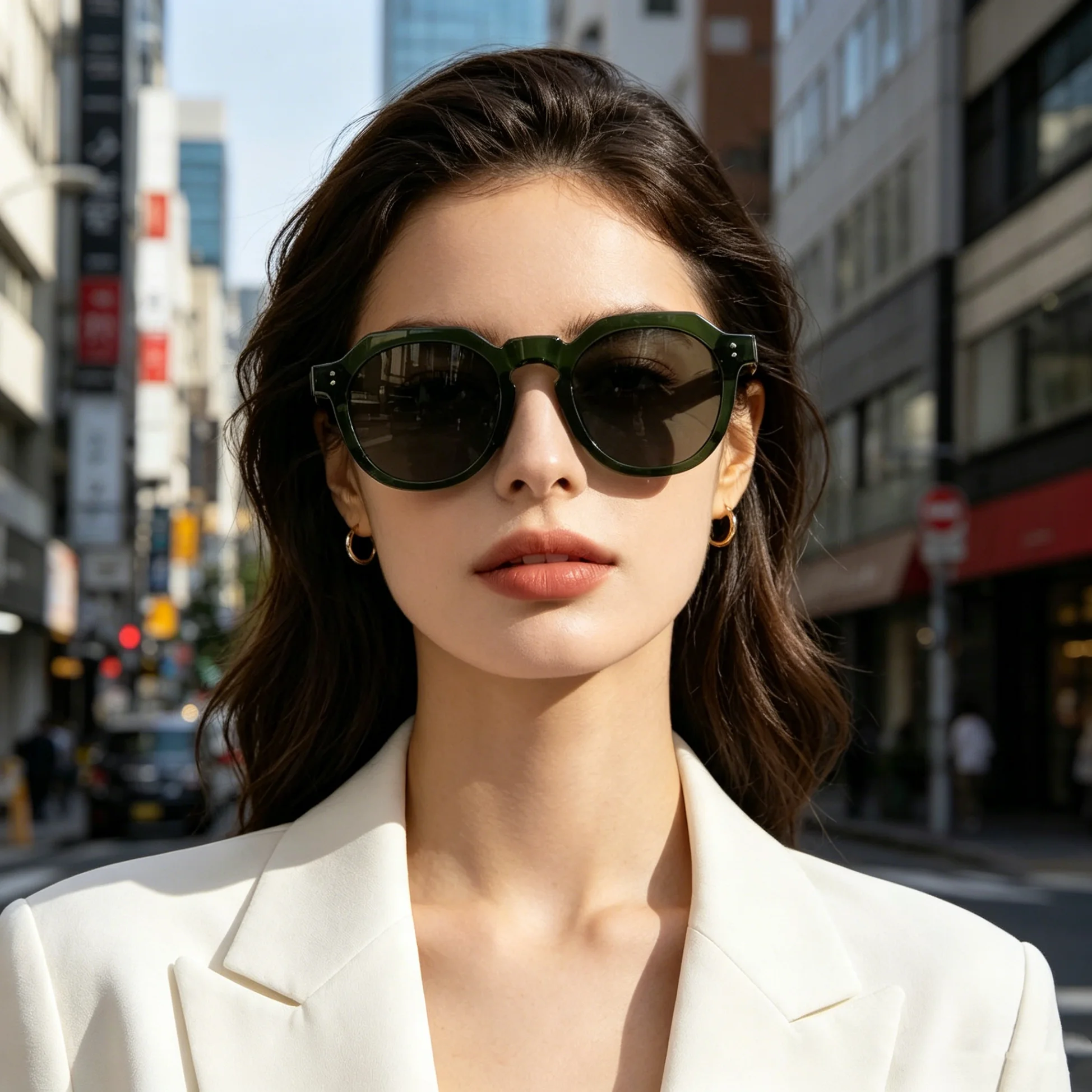 

Hot Sale Trendy Internet Celebrity Sunglasses, Rice Nail Insert Pin TR Acetate Frame UV Protection Sun Glasses
