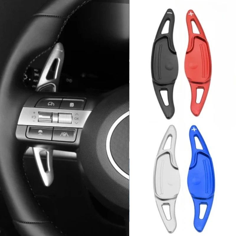 

For Hyundai Tucson HEV Sonata N line 2024 2025 Car Steering Wheel Gear Extension Shifter DSG Stickers Accessories