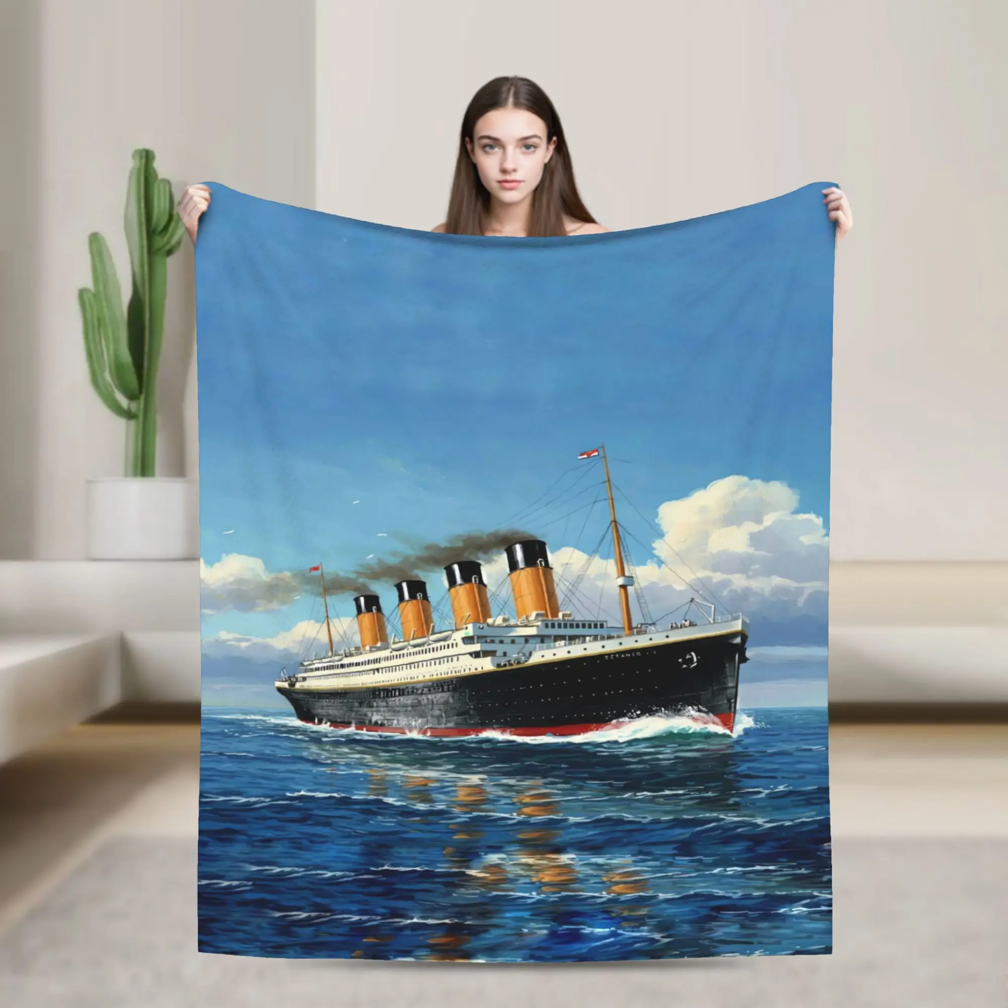 The Most Popular Ship Of All Times, Titanic Bedding Throws Comfortable Blanket  For Living Room Camping Flannel Bedspread Bed