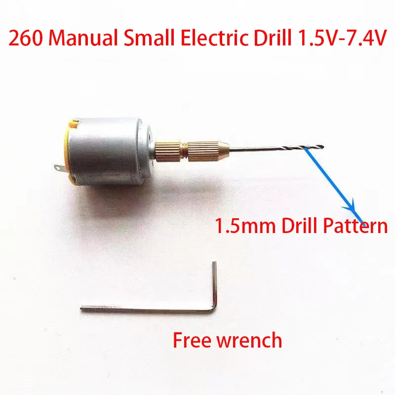 DIY Handmade Simple Small Electric Drill 130/280/385/395 Motor Small Power Punch Self-locking Drill Chuck