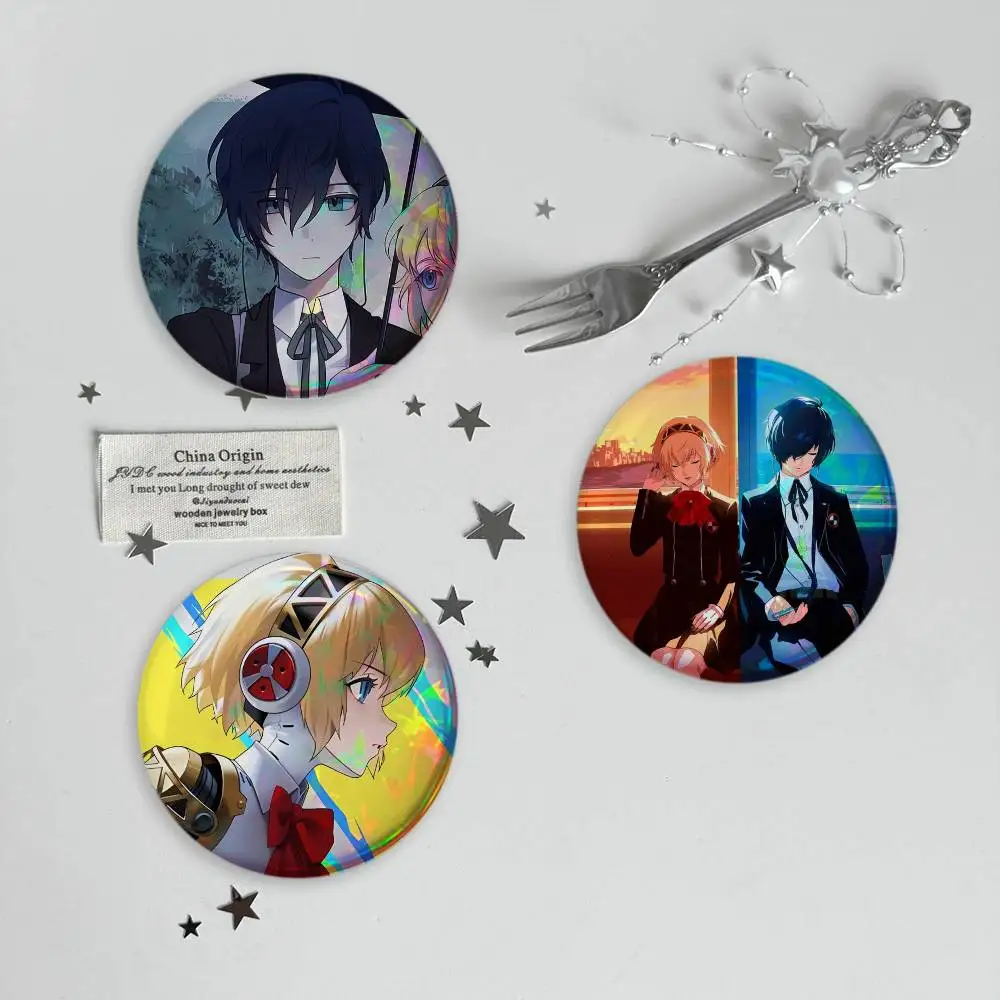 Makoto - Persona 3 Aigis P3 Brooches Cartoon Badge Pins Backpack Hat Accessories Friend Gift